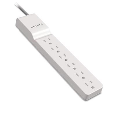 Belkin BE106000-04 Home/Office Surge Protector, 6 Outlets, 4 ft Cord, 720 Joules, White