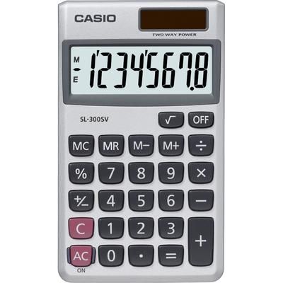 Casio SL-300SV Handheld Calculator, 8-Digit LCD CSOSL300SV