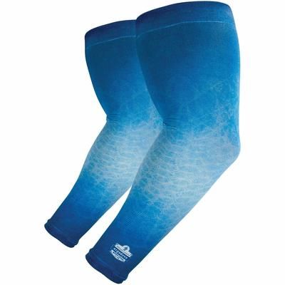 Chill-Its 12195 Chill-Its 6695 Sun Protection Arm Sleeves, Polyester/Spandex, Medium/Large, Blue, Ships in 1-3 Business Days - 1 Pair EGO12195