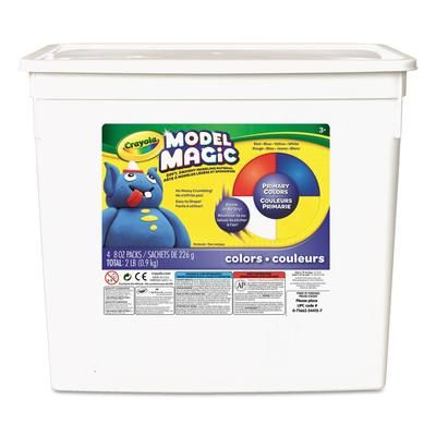 Crayola 574415 Model Magic Modeling Compound, 8 oz each Blue/Red/White/Yellow, 2lbs. CYO574415