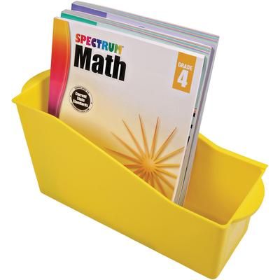 Deflecto 39508YEL Antimicrobial Kids Book Bin - 7.4", x 14.2" x 5.3" Depth DEF39508YEL