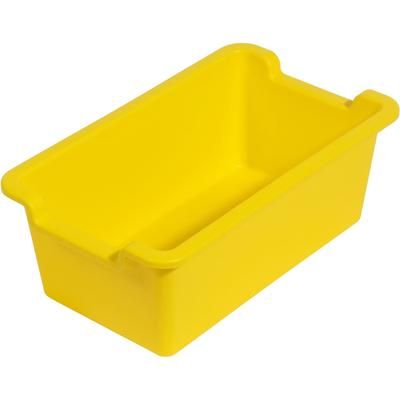 Deflecto 39510YEL Antimicrobial Rectangular Storage Bin - 5.1", x 13.2" x 8.1" Depth DEF39510YEL