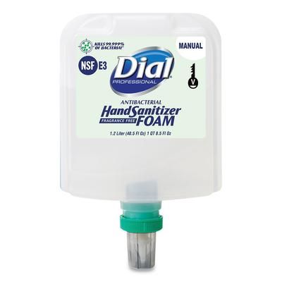 Dial Professional 19717CT Antibacterial Foaming Hand Sanitizer Refill for Dial 1700 V Dispenser, Fragrance-Free, 1.2 L, 3/Carton - Case of 3 DIA19717C