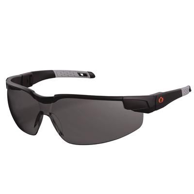 Ergodyne 50067 Skullerz DELLENGER Anti-Scratch/Enhanced Anti-Fog Safety Glasses, Adj Temple/Black Frame,Smoke PolyLens,Ships in 1-3 Bus Days EGO50067