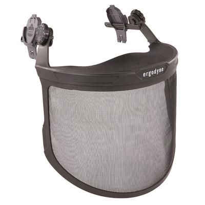 Ergodyne 60247 Skullerz 8989 Mesh Face Shield with Adapter for Hard Hat and Safety Helmet, Gray, Ships in 1-3 Business Days EGO60247