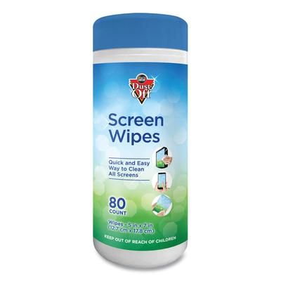 Falcon Safety DSCT Premoistened Monitor Cleaning Wipes, Cloth, 6 x 6.5, 80/Tub FALDSCT