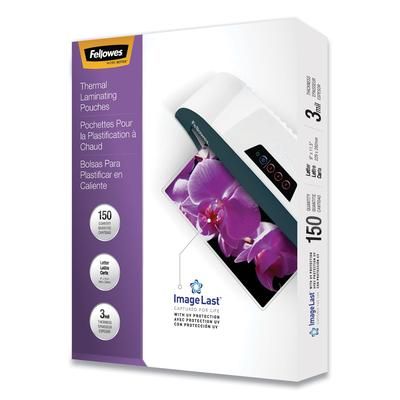 Fellowes 5200509 ImageLast Laminating Pouches with UV Protection, 3 mil, 9" x 11.5", Clear, 150/Pack - Pack of 150