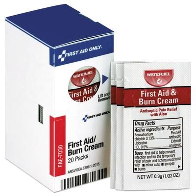 First Aid Only FAE7030 Refill for SmartCompliance General Business Cabinet, Burn Cream, 0.9g Packets, 20/Box - Box of 20 FAOFAE7030