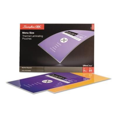 GBC® 3200579 UltraClear Thermal Laminating Pouches, 3 mil, 11.5" x 17.5", Gloss Clear, 25/Pack - Pack of 25