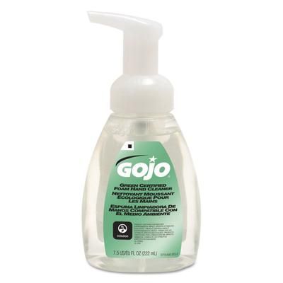 Gojo 5715-06 Green Certified Foam Soap, Fragrance-Free, Clear, 7.5oz Pump Bottle GOJ571506