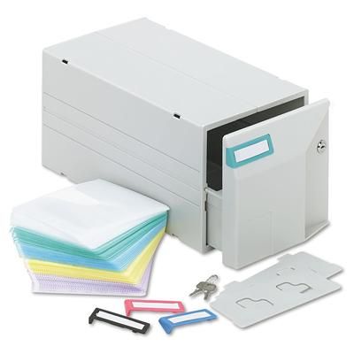 Innovera 39501 CD/DVD Storage Drawer, Holds 150 Discs, Light Gray IVR39501