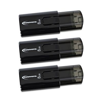 Innovera 82308 USB 3.0 Flash Drive, 8 GB, 3/Pack - Pack of 3 IVR82308