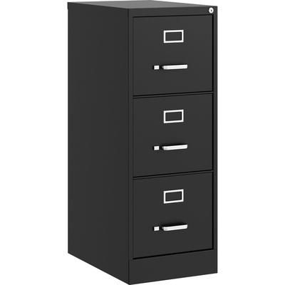Lorell 42297 Commercial-Grade Vertical File - 15" x 22" x 40.2" - 3 x Drawer(s) for File - Letter - Vertical - Ball-bearing Suspension, Removable Lock