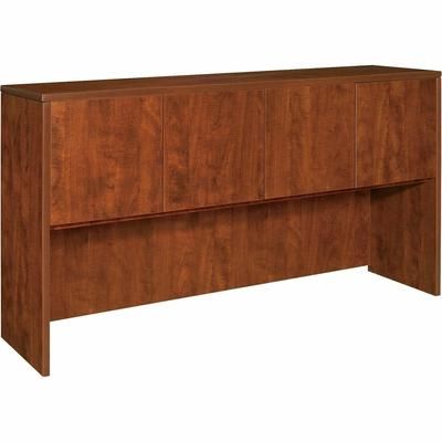 Lorell 69417 Hutch w/Doors, 66"x36"x15", Cherry LLR69417
