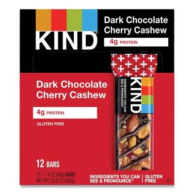 Kind 17250 Plus Nutrition Boost Bar, Dk ChocolateCherryCashew/Antioxidants, 1.4 oz, 12/Box - Box of 12