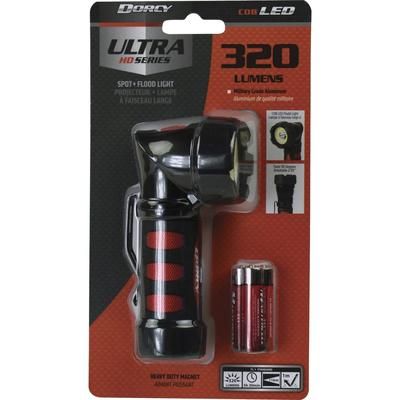 Life+Gear® 414349 Flashlight, 320 Lumen, 2-1/5"Wx1-3/5"Lx4-3/4"H, Black/Red DCY414349