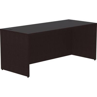 Lorell 18211 Espresso Laminate Desk, 72" x 30" x 29.5"Desk Shell, 1", Material: Polyvinyl Chloride (PVC) Edge, Finish: Espresso LLR18211
