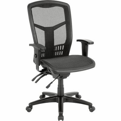 Lorell 86905 Mesh Swivel Executive Chair, 28-1/2" x 28-1/2" x 45", Black LLR86905
