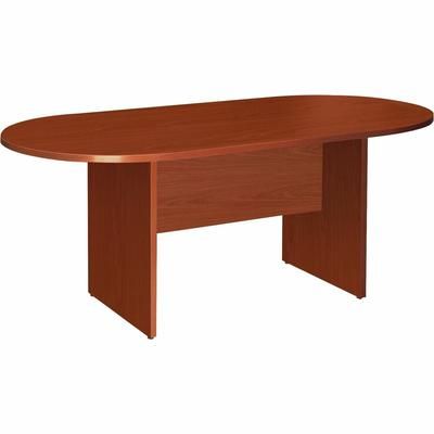 Lorell 87373 Oval Conference Table, Top & Base,72"x36"x29-1/2", Cherry LLR87373