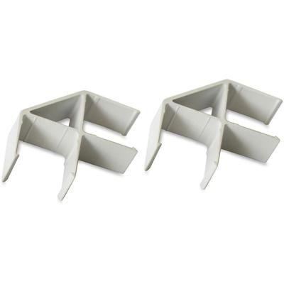 Lorell 90260 Panel Connector, 90 Degree, 2/ST, Aluminum - Set of 2 LLR90260