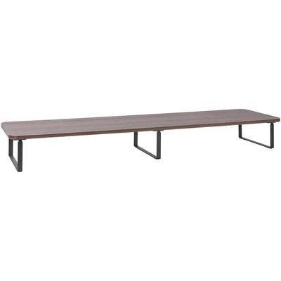 Lorell 99557 Quick-Install Monitor Laptop Riser - 4.8", x 39.4" x 10.2" Depth - Powder Coated - Steel, Particleboard, Silicone - Teak LLR99557