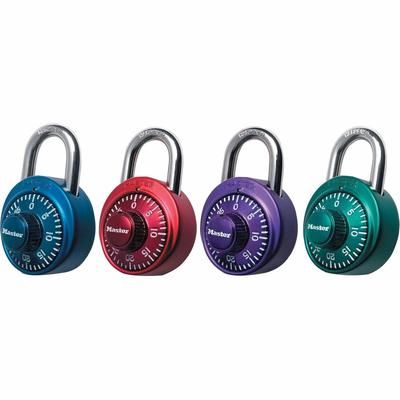 Master Lock Company 1530DCM Numeric Combination Locks, Steel Shackle, Assorted MLK1530DCM