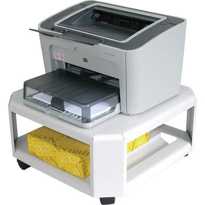 Master Mfg 24050 Mobile Printer Stand, Two-Shelf, 17.8w x 17.8d x 8.5h, Platinum