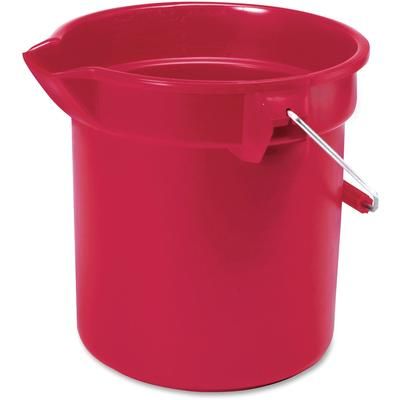 Rubbermaid FG296300RED Brute Utility Bucket, Handle, 10 Qt, 10-1/2"x10-1/4", Red RCP296300RD