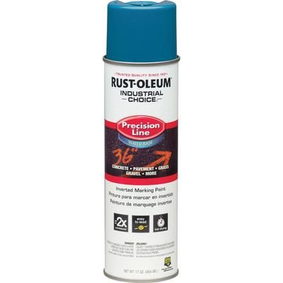Rust-Oleum 203031 Marking Paint Spray, Water-Based, 17 oz., APWA Caution Blue RST203031