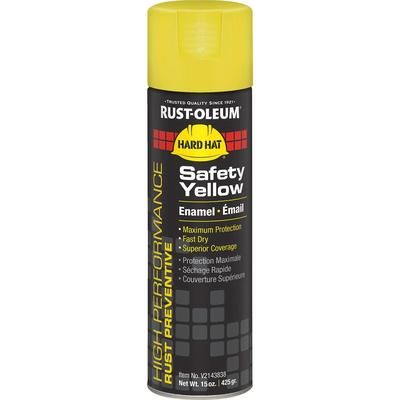 Rust-Oleum V2143838 High Performance Enamel Spray Paint - 15 fl oz - Safety Yellow RSTV2143838