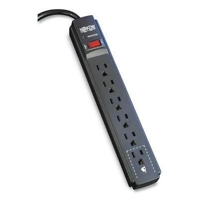 Tripp Lite TLP606B Protect It! Surge Protector, 6 Outlets, 6 ft. Cord, 790 Joules, Black TRPTLP606B