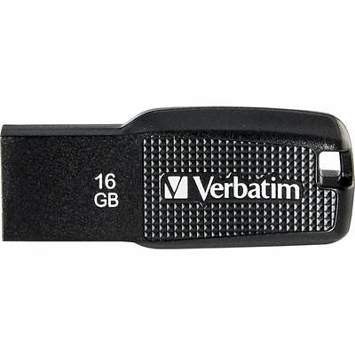 Verbatim 70875 16GB Ergo USB Flash Drive, Black VER70875