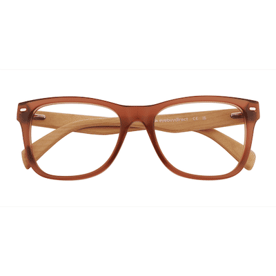 Female s square Brown Acetate,Mixed Wood Prescription eyeglasses - Eyebuydirect s Nature