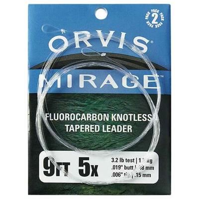 Orvis Mirage Trout Tapered Leader - 9ft 2pk - Clear 4X