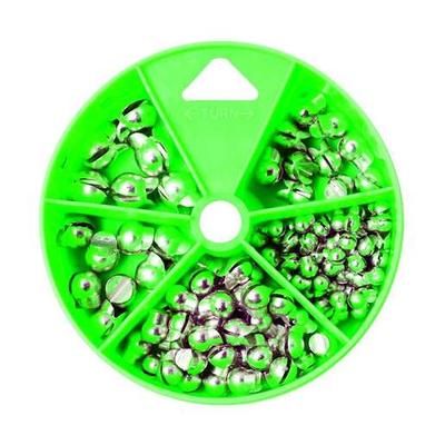 Eagle Claw NLRS Tin Removable Split-Shot Sinker Dial Pack - Plain Tin Assorted