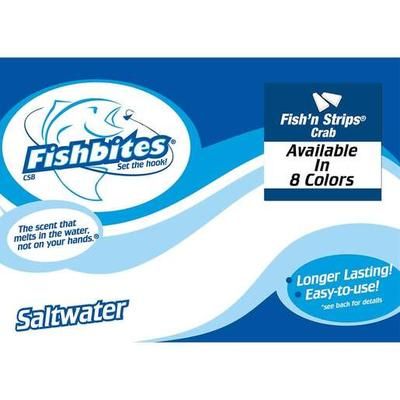 Fishbites Fish'n Strips Crab Soft Bait - Chartreuse