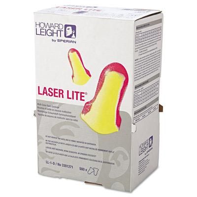 Howard Leight LL-1 D Laser Lite Single-Use Earplugs, Cordless, 32NRR, MA/YW, LS500, 500 Pairs (HOWLL1D) (154-LL-1-D)