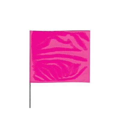 Presco Stake Flags, 4 in x 5 in, 24 in Height, Pink Glo (764-4524PG)