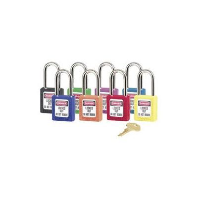 Master Lock Zenex Thermoplastic Safety Lockout Padlock, 410, 1-1/2 W x 1-3/4 H Body, 1-1/2 in H Shackle, KD, Orange (470-410ORJ)