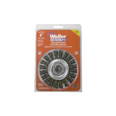 Weiler Wolverine(R) Stringer Bead Wheel, 4 in dia x 3/16 in W Face, 0.020 in Steel Wire, 20000 RPM (804-36218)