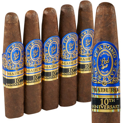 Perdomo Reserve 10th Anniversary Box-Pressed Maduro Figurado - Box of 25
