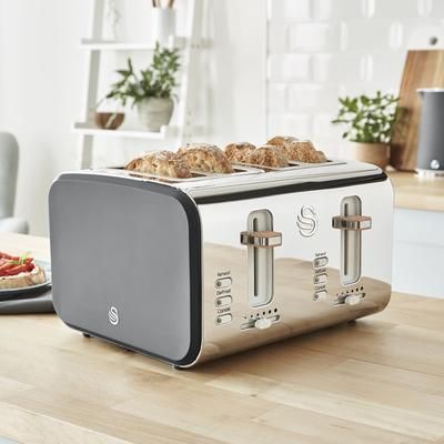 Nordic 4 Slice Toaster - White by Salton® in Grey
