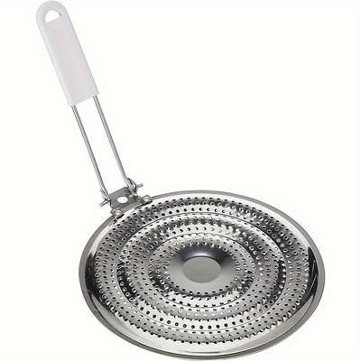 TEMU 1pc Stainless Steel Double Thickened Heat Diffuser Reducer, Plate For Electric And Gas Stovetops, Kitchen Heat Diffuser With Adjustable Handle, Stove Top Protectors