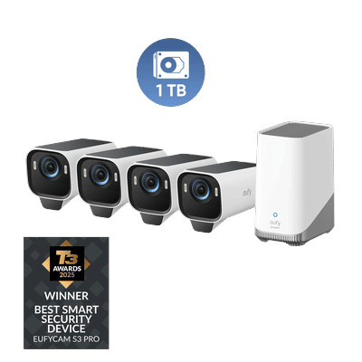 eufyCam S3 Pro 4-Cam Kit + 1 TB Hard Drive