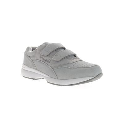 Women's Tour Walker Strap Sneaker by Propet in Grey Suede (Size 10 XXW)