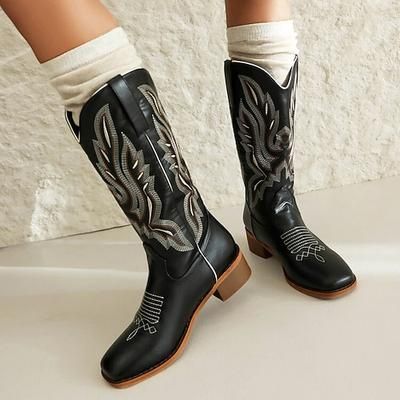 Retrò Vintage Hippie Anni '70 Scarpe Stivali western Hippie Cowboy del West Jacquard Costume Per donna Carnevale Mascherata Vacanza Festa / Sera Abbigliamento quotidiano Adulti Scarpe