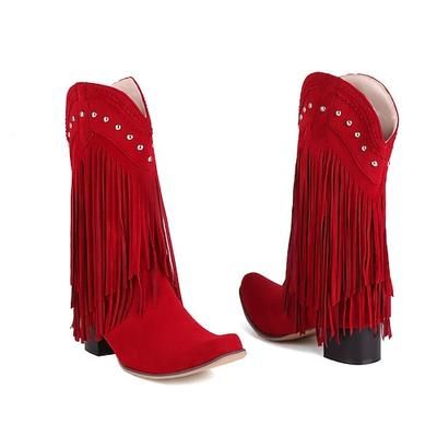 Retrò Vintage Hippie Anni '70 Scarpe Stivali western Hippie Cowboy del West Frangia con nappe Costume Per uomo Per donna Carnevale Mascherata Vacanza Festa / Sera Abbigliamento quotidiano Adulti