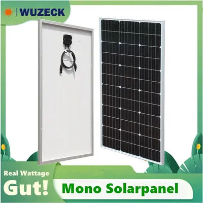 WUZECK 100W Rigid Solar Panel China Monocrystalline Silicon Cell Waterproof Solar Power 100 W Charging 12V Camping / Home /RV