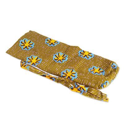 Cheerful Toast,'Colorful Handmade 100% Cotton Wine Bottle Cover from Ghana'