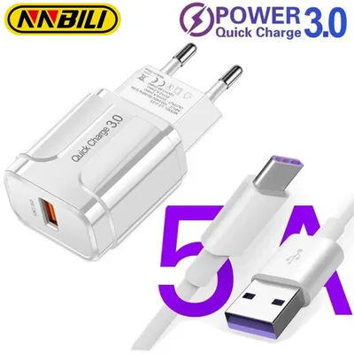NNBILI Charge rapide 3.0 18W chargeur USB Charge rapide adaptateur de chargeur mural pour iPhone 14 Samsung Xiaomi chargeur de téléphone prise ue/US